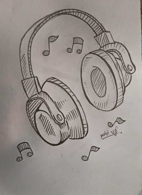 Easy Drawings About Music, Drawing Ideas Music Sketch, Drawing Ideas Easy Music, Music Lover Drawing, Music Art Sketch, Music Doodles Aesthetic, Music Related Drawings, Music Related Art, Music Drawings Ideas