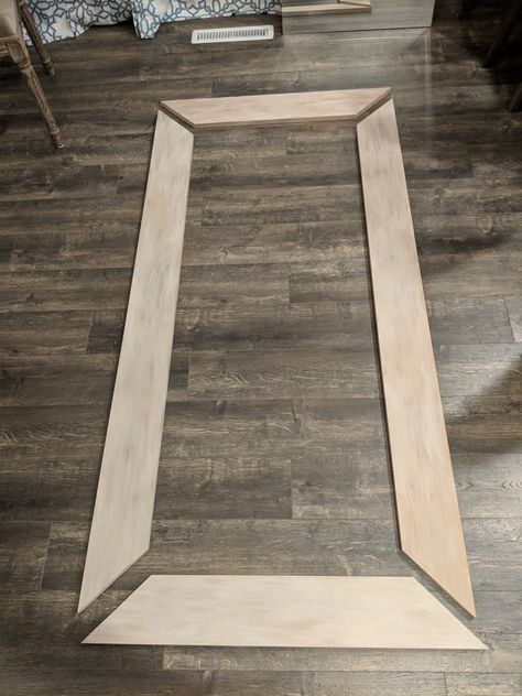 DIY Framed Mirror Tutorial | Lilies and Life - Interior Decorating | Blog | Home Decor | DIY Diy Wood Frame For Mirror, How To Build A Frame, Diy Long Mirror Ideas, Diy Wooden Mirror Frame, Diy Wood Mirror, Diy Framed Mirror, Diy Mirror Frame Ideas, Diy Wood Mirror Frame, Mirror Tutorial