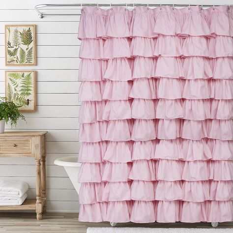 PRICES MAY VARY. Made of quick-drying polyester with 10 rows of ruffles for a delicate, romantic look Pink color gently softens sunlight in the bathroom while keeping it bright Comes with 12 rust-resistant metal grommets and hooks for easy hanging Lightweight but strong enough to hang straight and prevent blowing out Machine washable for easy care Pink Ruffle Shower Curtain Farmhouse Rustic Fabric Cloth Shower Curtains for Bathroom Ruffle Shower Curtain, Shower Curtain Farmhouse, Curtains For Bathroom, Ruffle Shower Curtains, Cute Shower Curtains, Ruffle Curtains, Farmhouse Shower Curtain, Cloth Shower Curtain, Pink Shower Curtains