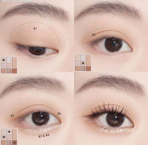 Eyeshows Looks Natural, Korean Photoshoot Makeup, Korean Natural Eye Makeup, Subtle Makeup, Doll Eye Makeup, Cute Eye Makeup, Korean Eye Makeup, Beauty Makeup Tutorial, Ulzzang Makeup