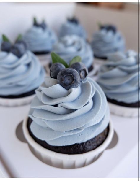 Cupcake Decorating Tips, Blue Desserts, Cupcake Cake Designs, Beautiful Cupcakes, Pretty Dessert, Cupcake Designs, Cupcake Cake, Cute Desserts, Jan 17