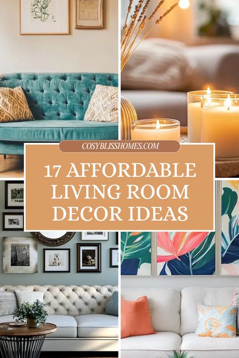 Revamp your living room on a budget! Check out these 17 affordable decor ideas that will give your space a unique touch. From upcycling old furniture to creating beautiful gallery walls, explore stylish tips that won’t guzzle your savings. Add charm with candles and diffusers or play around with trendy wall decals for a quick change. These budget-friendly techniques will transform your living area into a cozy retreat you love spending time in. Get inspired and make your decorating dreams come true! Affordable Living Room Decor, Stylish Living Room Ideas, Budget Friendly Living Room, Affordable Living Room, Stylish Tips, Perfect Living Room, Budget Friendly Decor, Living Room Decor Ideas, Living Room On A Budget