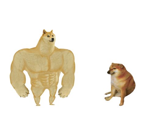 Swole Doge vs. Cheems - Best quality template | Swole Doge vs. Cheems | Know Your Meme Template Meme, Doge Meme, Blank Memes, Star Wars Meme, Meme Maker, Clean Memes, Save Your Life, 웃긴 사진, Me Too Meme