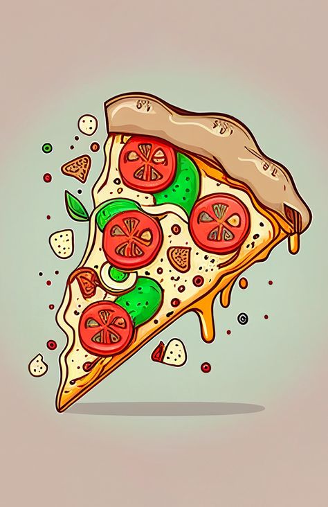 𝐏𝐑𝐈𝐍𝐓𝐀𝐁𝐋𝐄 𝐀𝐑𝐓 Cartoon Style Pizza Slice.      Instantly download, print and frame beautiful, digitally remastered vintage artwork. 7 JPG files in Portrait Frame: 5x7", 8x10", 9x12", and 11x14", 16x20", 18x24", 24x36" 7 JPG files in Landscape Frame: 5x7", 8x10", 9x12", and 11x14", 16x20", 18x24", 24x36" Pizza Digital Art, Pizza Drawing Aesthetic, Pizza Illustration Art, Pizza Cartoon Illustrations, Pizza Art Creative, Pizza Art Illustration, Pizza Slice Drawing, Foodies Logo, Cartoon Pizza Slice