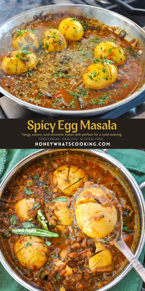 Spicy Egg Recipes, Spicy Egg Boil, Egg Recipes Indian, Egg Masala, Spicy Eggs, Egg Curry, Vegetarian Chili, Masala Recipe, Mango Recipes