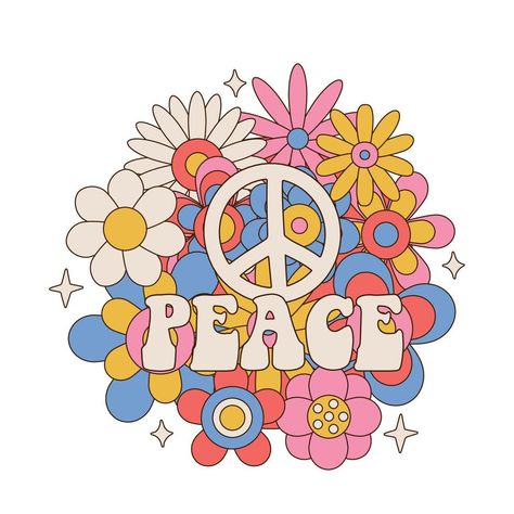 Hippie Symbols, Retro Merry Christmas, Merry Christmas Font, Christmas Font, 타이포그래피 포스터 디자인, Hippie Flowers, Estilo Hippie, Sticker Template, Christmas Fonts