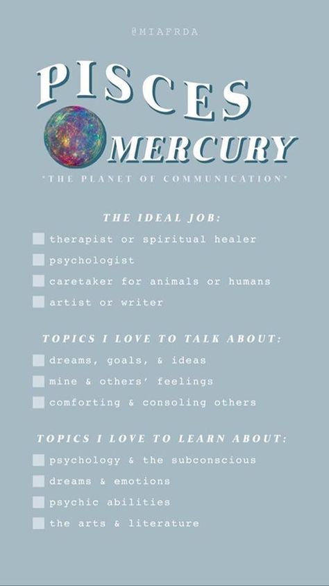 Libra Mercury, Pisces Mercury, Power Universe, House Astrology, Mercury In Pisces, Infp Woman, Astrology 101, Virgo And Pisces, Pisces Personality