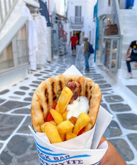 Greek Reporter on Instagram: “🌯🇬🇷 Price of Souvlaki Skyrockets in Greece . The stunning #price of #souvlaki has hit #Greeks hard–once a quick, cheap #meal in itself,…” Luxury Greece, Cavo Tagoo Mykonos, Mykonos Beaches, Greek Vacation, Mykonos Town, Mykonos Island, Yacht Life, Luxury Services, Mykonos Greece