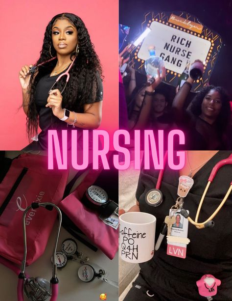 Nurse Bae Aesthetic, Vision Board Black Woman Nurse, Black Nicu Nurse Aesthetic, Black Nurses Aesthetic, Black Labor And Delivery Nurse Aesthetic, Rich Nurse Gang, Certified Medical Assistant Aesthetic, Lpn Nurse Aesthetic, Nursing School Aesthetic Vision Board