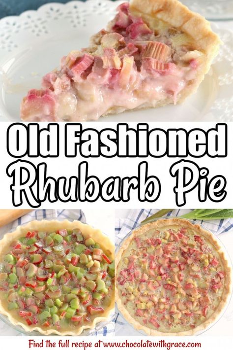 Easy Rhubarb Recipes, Rhubarb Custard Pie, Rhubarb Custard Pies, Rhubarb Recipes Pie, Custard Pies, Rhubarb Coffee Cakes, Easy Custard, Custard Pie Recipe, Rhubarb Custard