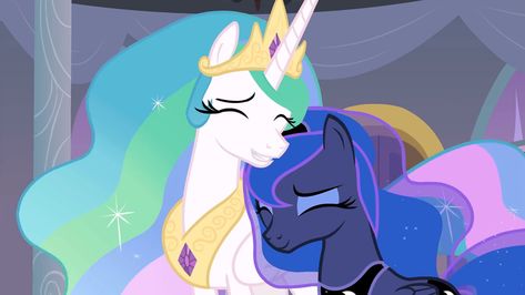 Sisterly Love, Sibling Love, My Little Pony Poster, Celestia And Luna, My Little Pony Princess, Princess Celestia, Princess Luna, My Little Pony Drawing, My Little Pony Characters