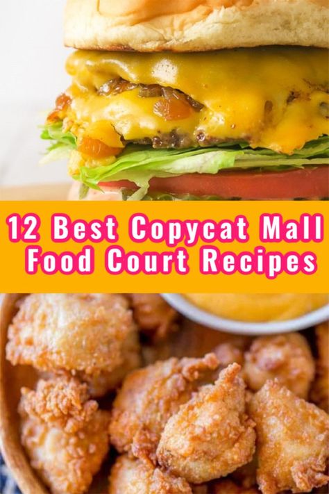 Food Court Recipes, Best Copycat Recipes, Prudent Penny Pincher, Mcdonalds Recipes, Auntie Anne, Copycat Food, Mall Food Court, In N Out Burger, Orange Julius