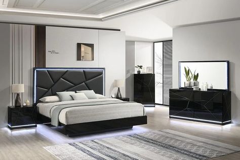 Transform your bedroom into a luxurious retreat with the B87 Naomi Italian Bedroom Set from Eve Furniture! 🛏️✨ This elegant set combines exquisite Italian design with ultimate comfort, perfect for creating a sophisticated and serene sanctuary. Elevate your home decor with this stunning addition. 🌟🤍 #EveFurniture #BedroomBliss #HomeDecor #InteriorDesign #FurnitureTrends #ItalianDesign #ModernLiving #LuxuryLiving #USAHome #HomeInspo #FurnitureDesign #StylishBedroom #ItalianBedroomSet #Interior... Material Headboard, Modern King Bedroom Sets, Tv Unit Bedroom, Italian Bedroom, Italian Bedroom Sets, Bed Legs, Bedroom Trends, Mirror Led, King Bedroom Sets