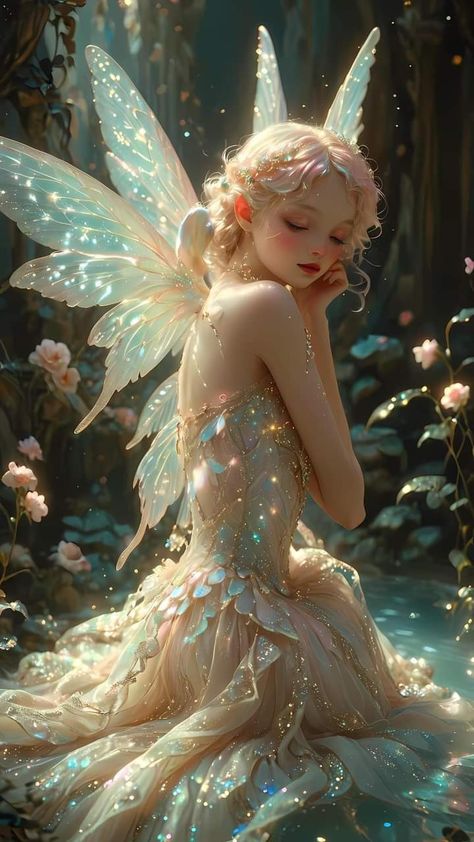 Pixie Art Faeries, Fae Fantasy Art, Forest Pixie, Fae Aesthetic, Nature Fairy, Earth Fairy, Fantasy Digital Art, Fairies Photos, Tropical Forests