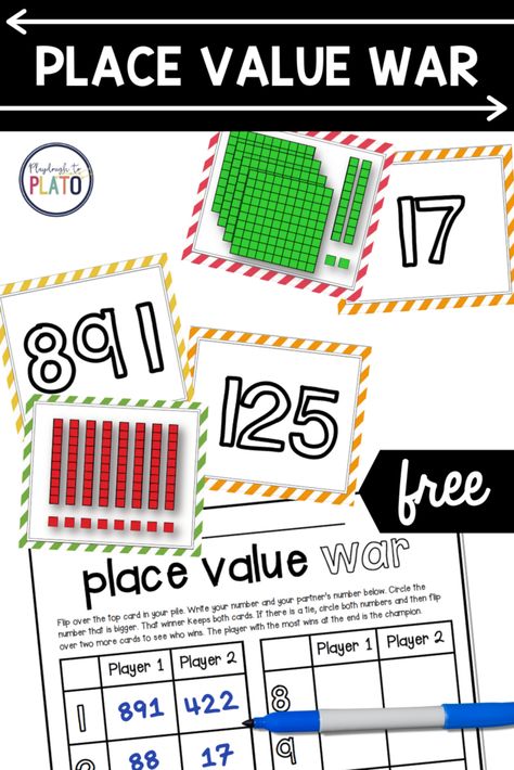 Place Value Small Group Activities, Place Value Second Grade, Base Ten Blocks Activities, Base Ten Activities, Place Value Centers, Free Math Centers, Place Value Game, Math Centres, Discovery Zone