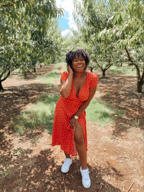 Red and white polka dot dress, white nike air force ones Red And White Polka Dot Dress, Red Polka Dot Dress Outfit, Polka Dot Dress Outfit, White Nike Air Force, White Nike Air, Polka Dots Outfit, Red Polka Dot Dress, White Polka Dot Dress, Nike Air Force Ones