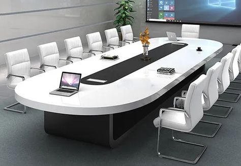 modern office oval white round conference tables Conference Table Chairs, Conference Table Design, Negotiation Table, Round Conference Table, Conference Room Design, Modern Conference Table, Essential Office Supplies, Co Creation, Office Meeting Room