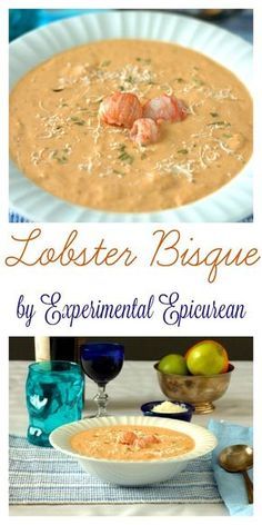 Langostino Recipes, Lobster Appetizers, Lobster Bisque Recipe, Bisque Soup Recipes, Seafood Stew Recipes, Bisque Soup, Crab Bisque, Lobster Dishes, Seafood Bisque