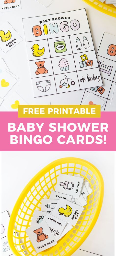 FREE Printable Baby Shower Bingo Cards! Includes set of 20 unique cards for large groups! #printable #babyshower #genderreveal #freeprintable Baby Bingo Free Printable, Baby Shower Bingo Free Printable, Bingo Cards To Print, Virtual Baby Shower Ideas, Lisa Baby, Baby 2024, Bingo Games For Kids, Baby Shower Pictures, Baby Congratulations Card