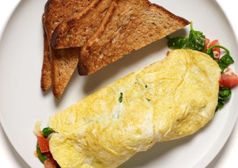 Low Calorie Breakfasts from 400 Calorie Fix | Prevention 400 Calorie Breakfast, Eggs On Toast, 400 Calorie Meals, Cheesy Eggs, Low Calorie Breakfast, On Toast, Breakfast Options, Omelet, Morning Food