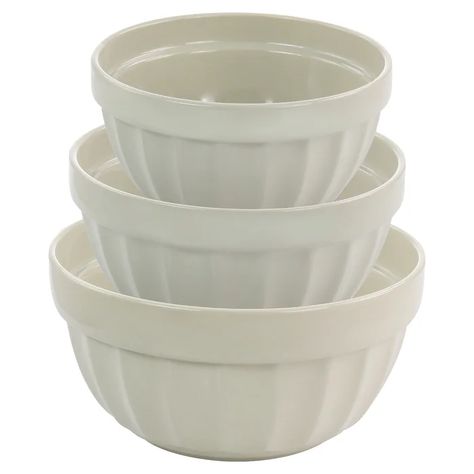 Martha Stewart Mixing Bowl Set & Reviews | Wayfair Ceramic Mixing Bowls, Striped Bowl, Mixing Bowl Set, Stoneware Bowl, Mixing Bowls Set, Kitchen Products, Mixing Bowls, Outdoor Cooking, Cooking Utensils