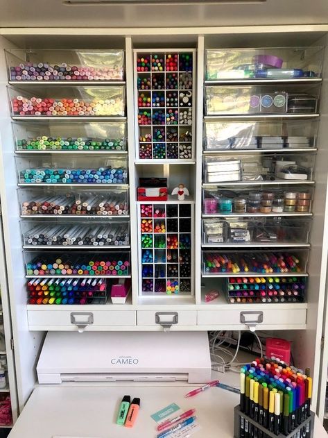 Craft Room Organisation, Room Organization Bedroom, Room Organisation, Art Supplies Storage, Art Studio Room, Dream Craft Room, Craft Room Design, Study Room Decor, Office Crafts