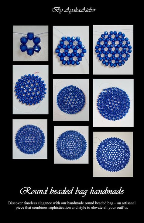 Diy Bags No Sew, Beaded Circle, Hand Beaded Bag, Sac Diy, Beads Craft Jewelry, Bead Weaving Tutorials, Circle Bag, Diy Bags Patterns, Beaded Boxes