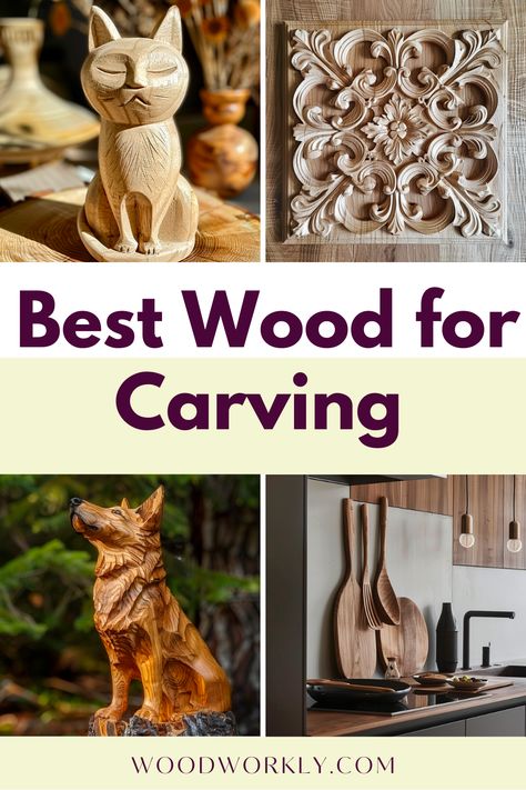 Discover the perfect canvas for your carving creations! Explore expert recommendations and reviews to find the ideal wood species that suits your carving style and preferences. From fine details to intricate designs, unlock the secrets to achieving stunning results in your carving projects. #WoodCarving #WoodworkingTips #DIYProjects Best Wood For Carving, Carving Projects, Aspen Wood, Alder Wood, Machine Tools, Woodworking Tips, Red Oak, Intricate Designs, Maple Wood