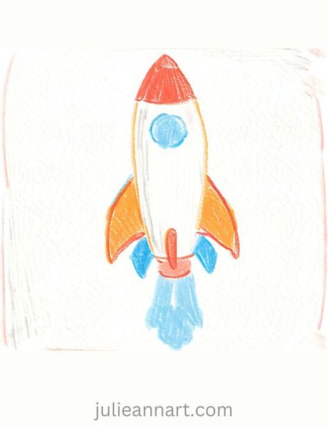 Rocket Ship Rocketship Illustration, Rocket Ship Doodle, Rocketship Drawing, Rocket Ship Drawing, Space Drawing Ideas, Rocket Illustration, Rocket Drawing, Outer Space Drawing, Simple Outer