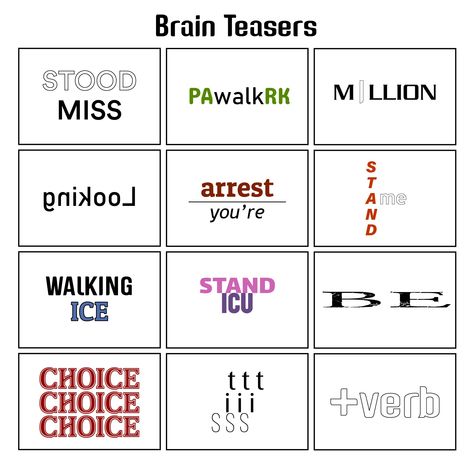 Printable Brain Teasers Puzzle Worksheet Brainteasers And Answers, Brain Teasers For Adults With Answers, Free Printable Games For Teens, Brain Teasers And Answers, Brain Teasers Printable, Easy Brain Teasers, Picture Puzzles Brain Teasers, Kids Brain Teasers, Word Puzzles Brain Teasers