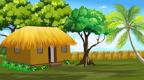 Cartoon Baground Village, Cartoon House Animation, Home Cartoon Houses, Cartoon Home Background, Village Animation, Animation Walk Cycle, Village Scene Drawing, Village Background, Free Cartoon Characters