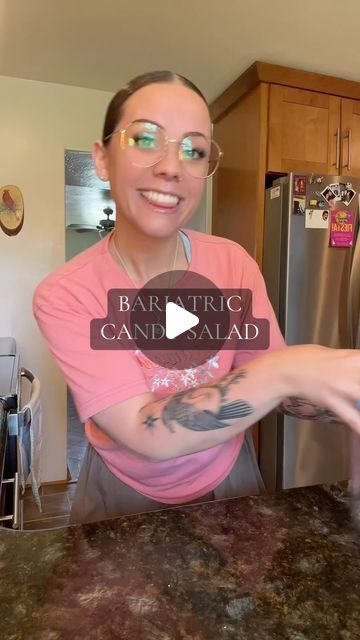 JENNA 💗 bariatric bestie on Instagram: "bariatric candy salad 🤣🍭" Refried Beans Puree Bariatric, Pre Op Bariatric Diet, Post Bariatric Sleeve Surgery Diet, Bariatric Snacks On The Go, Full Liquid Diet Bariatric, Purred Foods Bariatric, Bariatric Full Liquid Diet Recipes, Sleeve Surgery Diet, Full Liquid Diet