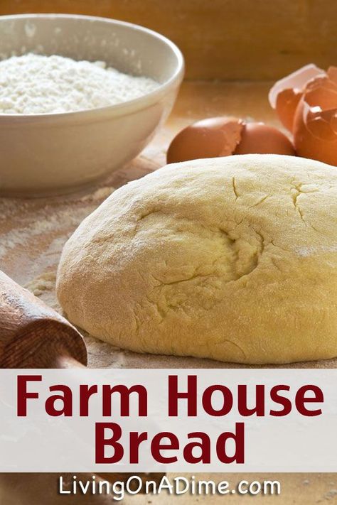 Farm House Bread Recip....can use this recipe in Bread Machine... Farm Bread, Best Homemade Bread, Farmhouse Bread, Bread Bun, Bread Machine Recipes, Breadsticks, Fresh Bread, French Bread, Bread Machine