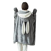 Cartoon Ears, Blanket Cape, Thrown Chair, Velvet Sweatshirt, Wearables Design, Sofa Throw Blanket, Warm Throw Blanket, Small Blankets, Hooded Cloak