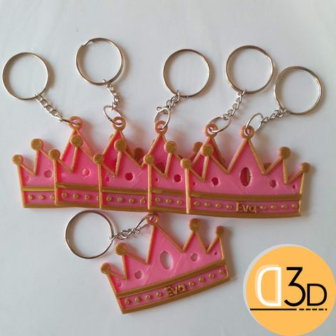 Crown Keychain, Keychain Design, Project Ideas, Key Rings, Key Ring, Color Change, Crochet Projects, 3d Printing, Do It