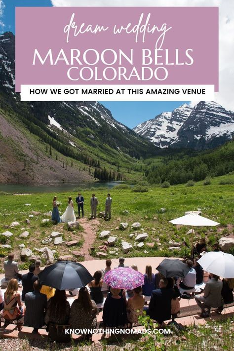 small wedding set in the snow-capped mountains Maroon Bells Colorado, Bells Wedding, Colorado Mountain Wedding, Maroon Wedding, Maroon Bells, We Got Married, Mountain Wedding Colorado, Colorado Wedding Venues, Colorado Mountain