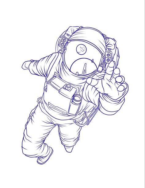 Astronaut Tattoo Drawing, Astronaut Outline Drawing, Astronaut Aesthetic Drawing, Spaceman Tattoo Design, Houston Astronaut Tattoo, Astraunaut Tattoo, Space Man Drawing, Astronaut Helmet Drawing, Astronaut Tattoo Stencil