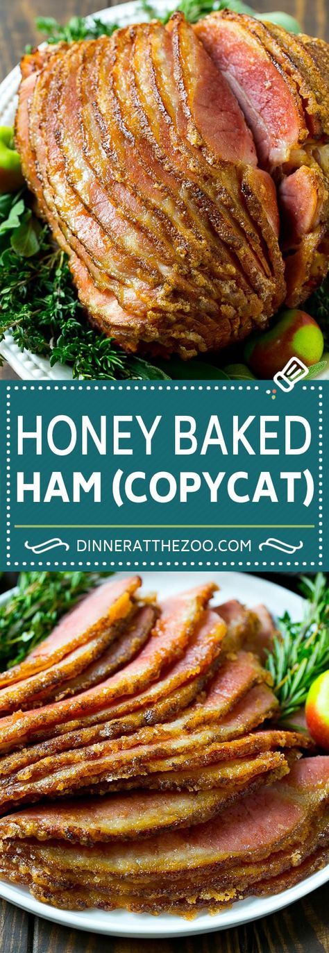 Honey Baked Ham Copycat, Thanksgiving Ham Recipes, Easy Ham Recipes, Baked Ham Recipe, Honey Baked Ham Recipe, Christmas Ham Recipes, Ham Recipes Baked, Ham Dinner, Ham Glaze Recipe