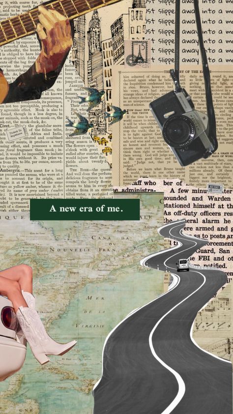 Moving Forward Graphic Design, Road Collage Art, Travel Aesthetic Journal, Moving Forward Aesthetic, Travel Collage Ideas, Travel Collage Aesthetic, Moving Moodboard, Aesthetic Photo Collage Ideas, Road Trip Collage