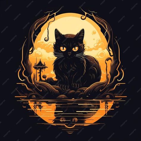 Black Cat Sits Inside a Halloween Pumpkin | Premium AI-generated image Chat Halloween, Halloween Illustration, Stationery Templates, Business Card Maker, Card Banner, Poster Invitation, Cat Sitting, Cartoon Clip Art, Halloween Season