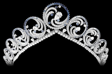 Tiara Mania: Ocean Tiara by Van Cleef & Arpels Royal Crowns, Van Cleef & Arpels, Ocean Necklace, Royal Tiaras, Diamond Tiara, Van Cleef And Arpels, Princess Charlene, Ocean Jewelry, Royal Jewels