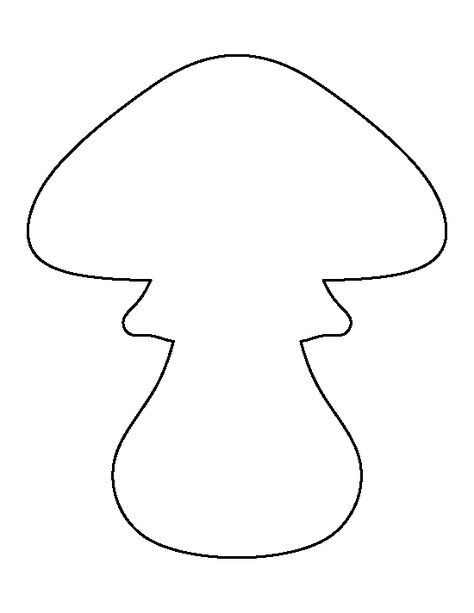 Toadstool pattern. Use the printable outline for crafts, creating stencils, scrapbooking, and more. Free PDF template to download and print at http://patternuniverse.com/download/toadstool-pattern/ Free Printable Mushrooms, Toadstool Template, Mushroom Template Free Printable, Mushroom Stencils Patterns, Mushroom Template, Mushroom Outline, Toadstool Craft, Fabric Toadstool Pattern, Free Printable Mushroom Coloring Pages For Adults