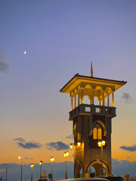 #egypt #egypttravel #alexandria #stanley #sky #clouds #moon #noedit Alexandria Egypt, Egypt Travel, Sky Clouds, Egypt, Bridge, Moon, Wallpapers, Quick Saves