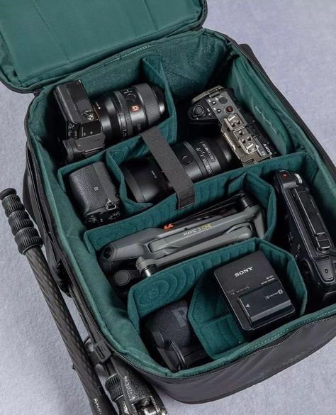 Camera Equipment Aesthetic, Camera Bag Aesthetic, Photography Gear Storage, Highest Timeline, Camera Gear Storage, Youtube Setup, Journalism Career, Film Camera Photography, Gear Storage