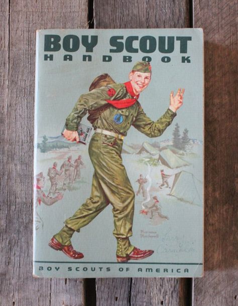 Boy Scout Handbook with Normal Rockwell Cover Baden Powell, Vintage Boy Scouts, Scout Leader, Vintage Boy, Eagle Scout, Boy Scouts Of America, Vintage Boys, Boy Scout, Cub Scouts