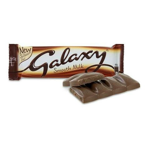 Galaxy is a chocolate bar, made and marketed by Mars, Incorporated, and first manufactured in the United Kingdom in the 1960s. Chocolate History, Chocolate Galaxy, Chocolate Candy Brands, Galaxy Chocolate Bar, History Of Chocolate, Galaxy Chocolate, Milk Chocolate Bar, Chocolate Roll, Candy Brands