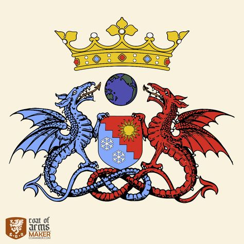 Dragon Coat Of Arms, Dragon Heraldry, Heraldic Dragon, World Balance, Heraldry Design, Medieval Paintings, Coats Of Arms, Coat Of Arm, Fantasy Map