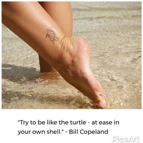 @getinkbox I love the meaning behind the turtle! Behind Ankle Tattoo, Turtle Tattoo Meaning, Sis Tattoo, Continuous Line Tattoo, Secret Tattoos, Turtle Tattoos, Turtle Tattoo Designs, Tattoo And Piercings, Ankle Tattoos For Women