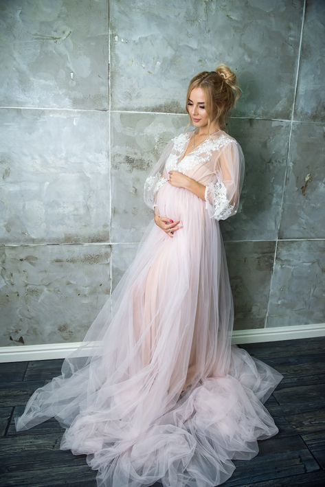 Long light pink maternity dress Dress for Baby shower Dress | Etsy Dress For Baby Shower, Vestidos Para Baby Shower, Photo Shoot Maternity, Most Expensive Dress, Tulle Maternity Dress, Pink Maternity Dress, Dress For Pregnant Women, Baby Shower Dress, Mother Daughter Dresses Matching