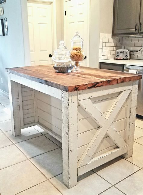 Bar Top Island, Diy Bar Island, Small Island Ideas For Kitchen, Diy Rustic Island, How To Build A Kitchen Island, Diy Island With Seating, Rustic Island Kitchen, Diy Island Kitchen, Diy Kitchen Islands